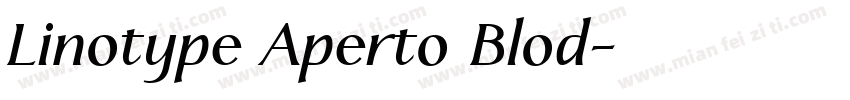 Linotype Aperto Blod字体转换